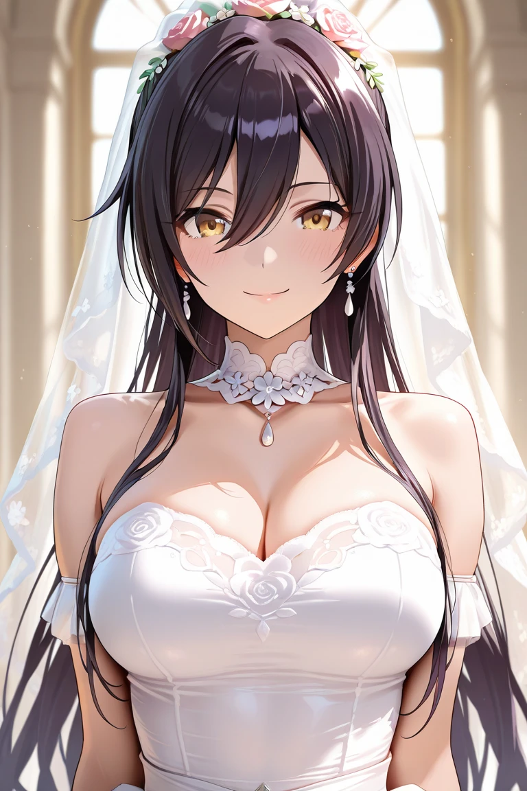 Ultra qualidade, Melhor qualidade, High definition, 1 mulher, sozinho, Woman with pele escura, cabelo preto, pele escura, seios grandes, sensual, casamento dress costume, casamento, retrato, joia, parted lips, olhos escuros, brincos, procurando o espectador, fundo do parque com flores rosas, seios enormes, pequena amostra, sensual, pele de azeitona, pele escura, Papel de parede, Linda noiva sexy, olhos escuros, perfect retrato, Everything around you is perfect, a noiva perfeita, Deusa linda, noiva perfeita, wearing a lush dress worthy of a noiva perfeita
