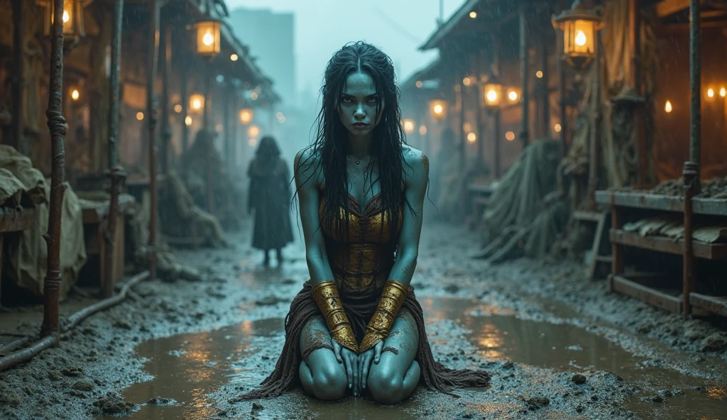 At the heart of darkeness sits the art of killing. It is hideous and malevolent, no light you will find here.What you are coming to pray here, if here there is no faith? Who you want to beg, if no mercy is known here?.((fractal)), (( figure of a beautiful woman who sits in the lotus asana)),((deep wiew)),photographic,ultra high resolution,hyperdetailed, masterpiece, 3d modelling, abstract a art, digital art.