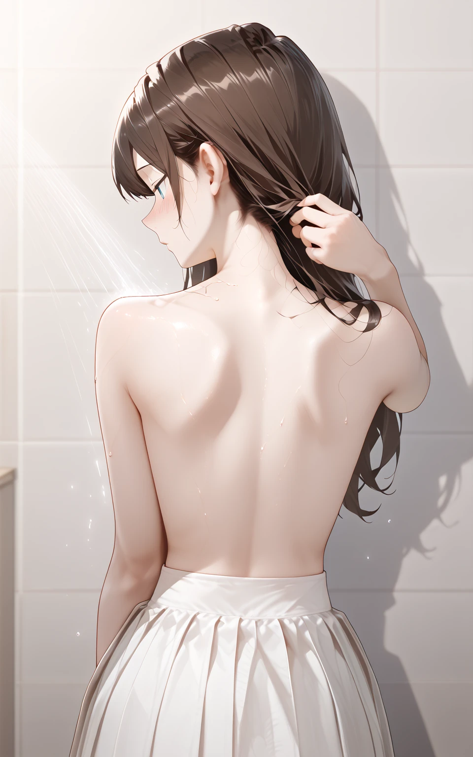 bangs,brown_hair, long_hair,red eyes,lipstick,makeup,
BREAK (nude:1.2)
BREAK from front, arms behind back, standing,
BREAK (masterpiece:1.2), best quality, high resolution, unity 8k wallpaper, (illustration:0.8), (beautiful detailed eyes:1.6), extremely detailed face, perfect lighting, extremely detailed CG, (perfect hands, perfect anatomy),