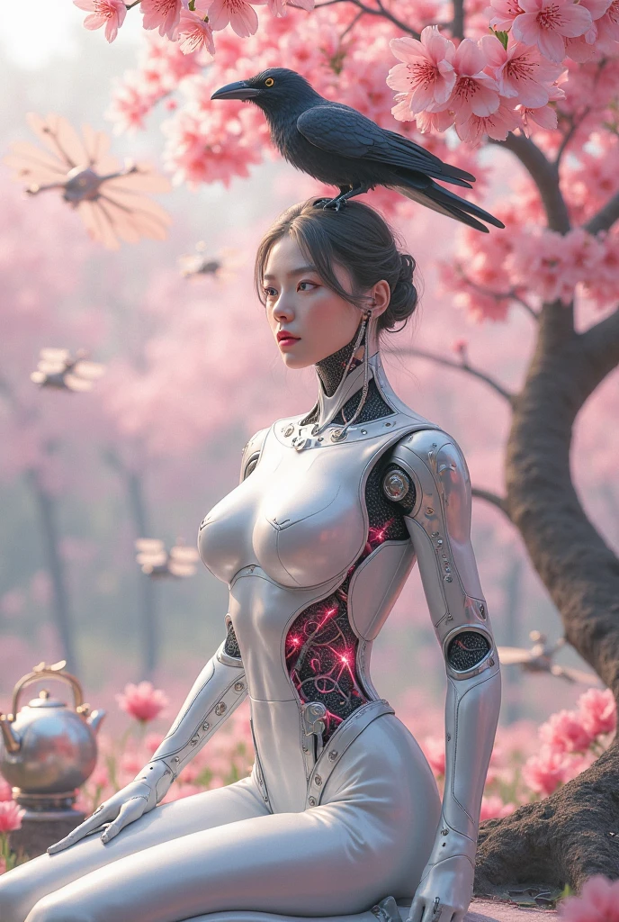 (Realistic),masterpiece,best quality,cinematic lighting,natural shadow,highest detail,professional photography,detailed background,depth of field,insane details,intricate,aesthetic,detailed face,subsurface scattering,realistic hair,realistic eyes,Wide shot,looking at viewer,Bird's Eye View,
1girl,photo of a cute girl,light smile,charming,20yo,two side up hair,Hair over one eye,Copper hair,full body,dynamic pose,breasts,
<lora:add_detail:1>,
<lora:æ³å
:0.3>,
<lora:Clothing - Flower Armor:0.8>,flower4rmor,flower,flower exosuit,
<lora:PerfectFullBreasts-fCV3.5:0.5>,