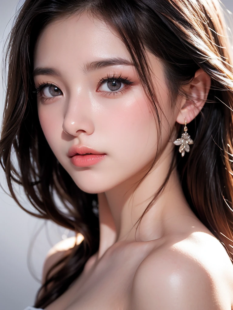 Body Portrait、8K、thin and beautiful eyes、Dindal effect、masterpiece、最high quality、high quality、High resolution、Very detailed photos、(Natural skin texture、Fine skin、Hyperrealism、Super Sharpness)、Highly detailed skin、(Very fine) )、Fine skin texture、Intricate details、Beautiful Face、(Realistic Face)、Realistic eyes、Beautifully detailed eyes、Realistic Skin、Beautiful Skin、Surreal、detailed、Golden Ratio、Smiling Eyes、((Night moonlight background))、Body Portrait , G-Cup, Big Breasts, Big Breasts, Big Breasts, glamorous, Lace bra，G-string