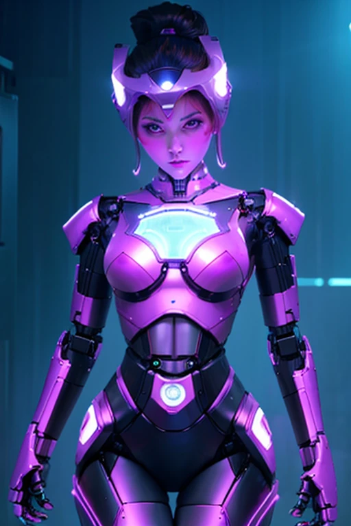 (((Naked))), ((((beautiful female punk))), (((purple eyes))), ((Victorian)), (short pink hair), ((Perfect Face)), (Intricate),(High Detail), (bokeh), (((futuristic city))), (((Synth wave))), (((Ray tracing)))