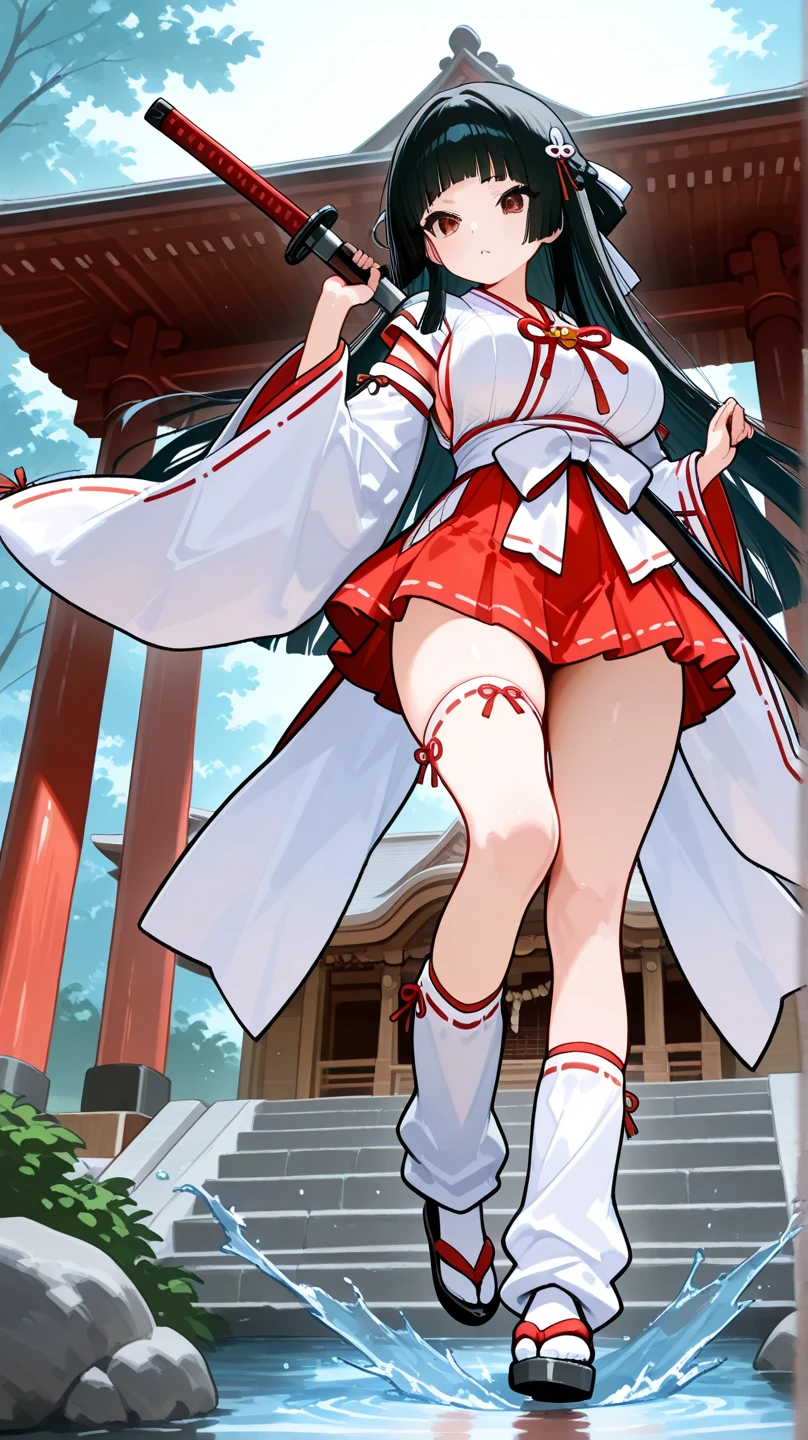 ,score_7_up,score_8_up,score_9,japanese girl,smile,,one leg standing,