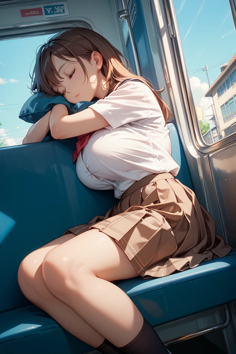 cleavage, napping, train, 14-years-old girl
intermammary, napping, train, 14-years-old girl