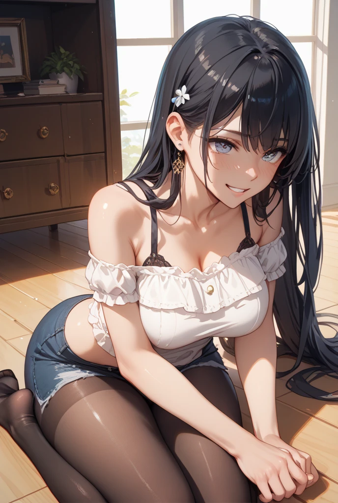 Masterpiece, high definition, best quality, 1 girl solo, kamisato_ayaka, smile,