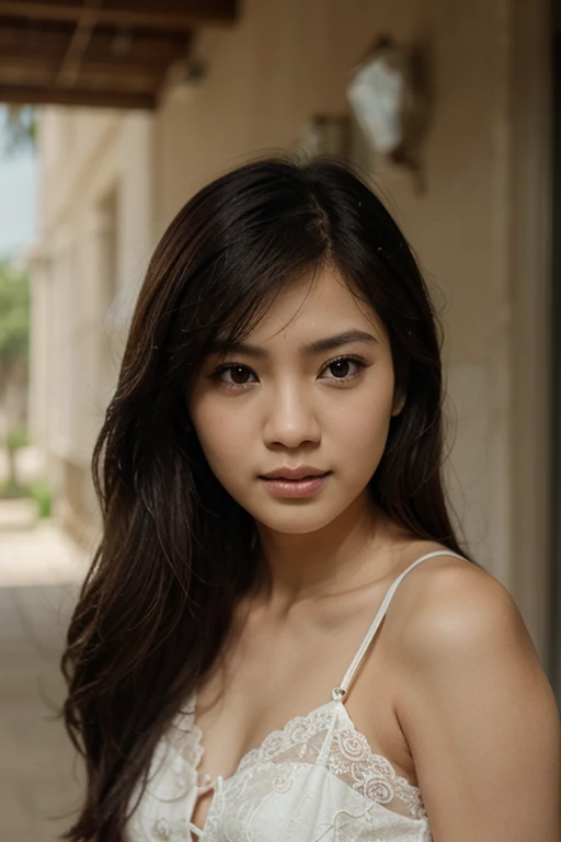highest quality, epic realistic, ((in the pitch black darkness :1.4)), ((portrait:1.5)),(background: dark ) high contrast ,glorious picture, lowest lux, lighting face, she's comfortable, wearing nothing,  , looks incredible, (8k, Raw photo, Highest quality),(epic realistic:1.5), a woman, face,(detailed eyes:0.8),(looking at the camera:1.4), (Highest quality), ( high contrast, deep shadows),Intricate details,cinematic,((skin:1.4)), (long dark hair:1.3), long hair, messy ,(Hdr:1.5),Detailed, colors, Superior quality, Masterpiece, Raw Photo (20-year-old, looking at viewer), beautiful, (wearing plain yellow shirt,), perfect, natural, perfect composition, portrait, perfect face, smiling expression, Captivating eyes, Bright details, Tight lips, (High Skin Detail),, (blue tint: 0.6), (sale: 0.8), (bloody: 0.7), Key lighting , (backlight: 0.5), Medium depth of field, Canon 5d, 50mm lens, f/4 apertures, (Ultra-detailed, Complex detail), sharp focus, soft colors, 8k, Absurd, 80mm, bokeh background, photography, smiling, pinay, filipina, small boobs, neon lights background, bokeh, nudist, nude, looing back