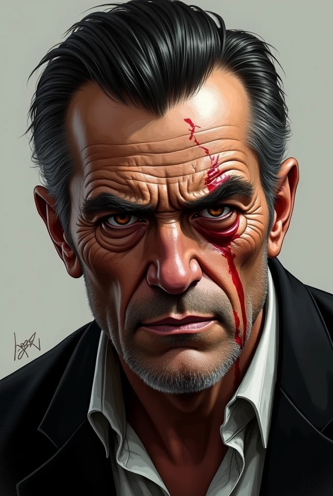 portrait, (8k, RAW photo, best quality, masterpiece: 1.2), ultra detailed, official art, photo-realistic: 1.37, upper body shot, DC Joker, film grain, action pose