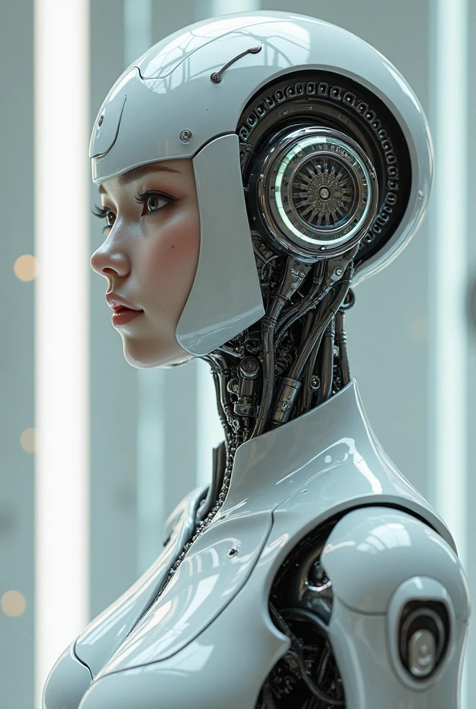 ((tmasterpiece))), (((Best quality at best))), ((ultra - detailed)), (CG illustration), ((Extremely Delicately Beautiful)),(From the side Side),light, ((1 mechanical boy)), the only person, Full body lesbian,(Machine joints:1.2),((Mechanical limb)),(The blood vessels are attached to the tube),(Mechanical spine fixed to the back),((The mechanical cervical vertebrae are attached to the neck)),(are standing),face expressionless,(Wires and cables around the neck:1.2),(wires and cables on head:1.2)(Character focus),sci-fy,Extremely fine,One color,The thinnest task completed is 30%,facing forward