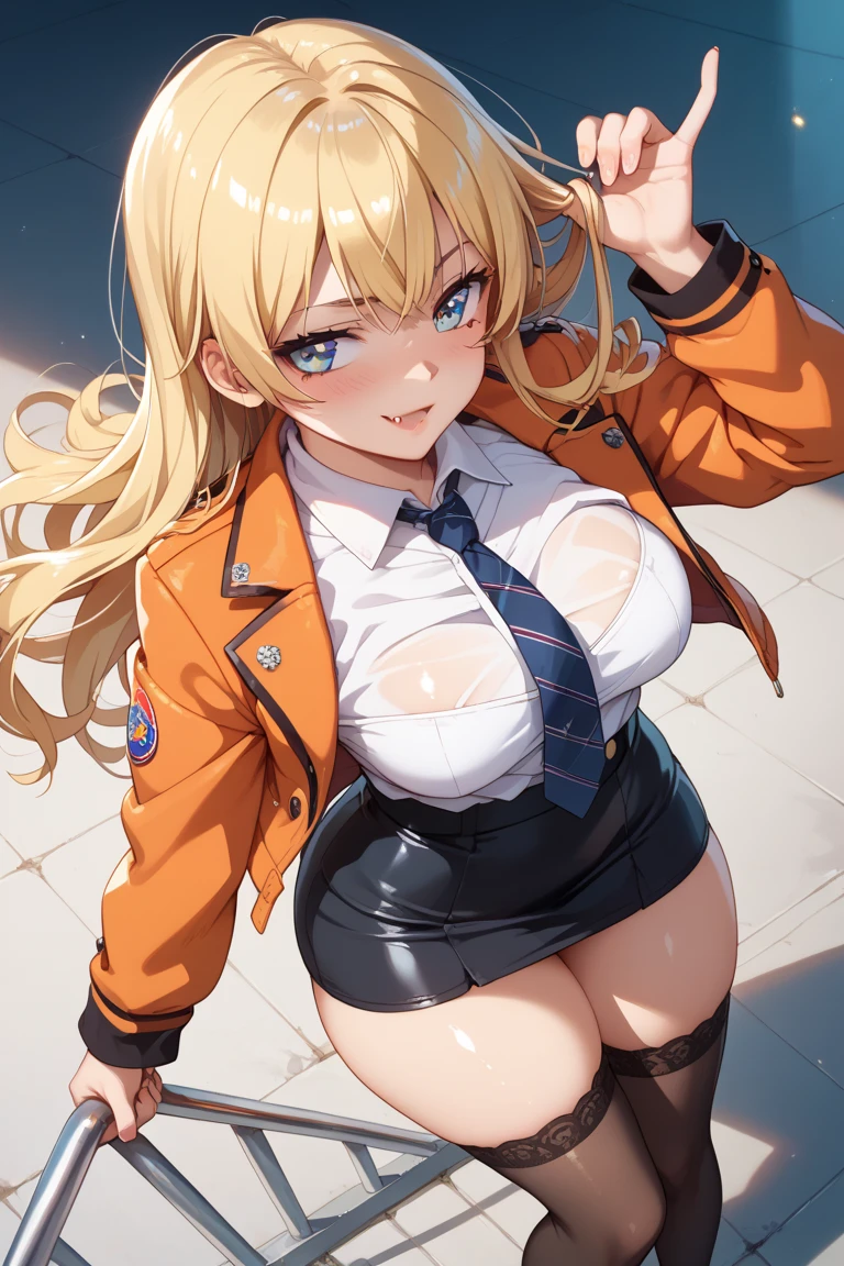 1girl, has short blond hair, has sharp light brown eyes, give accurate facial features, give accurate hands, accurate legs, HD , thighs appears , has a healing ability , medium boobs appears , wears a nuns uniform , ass appears