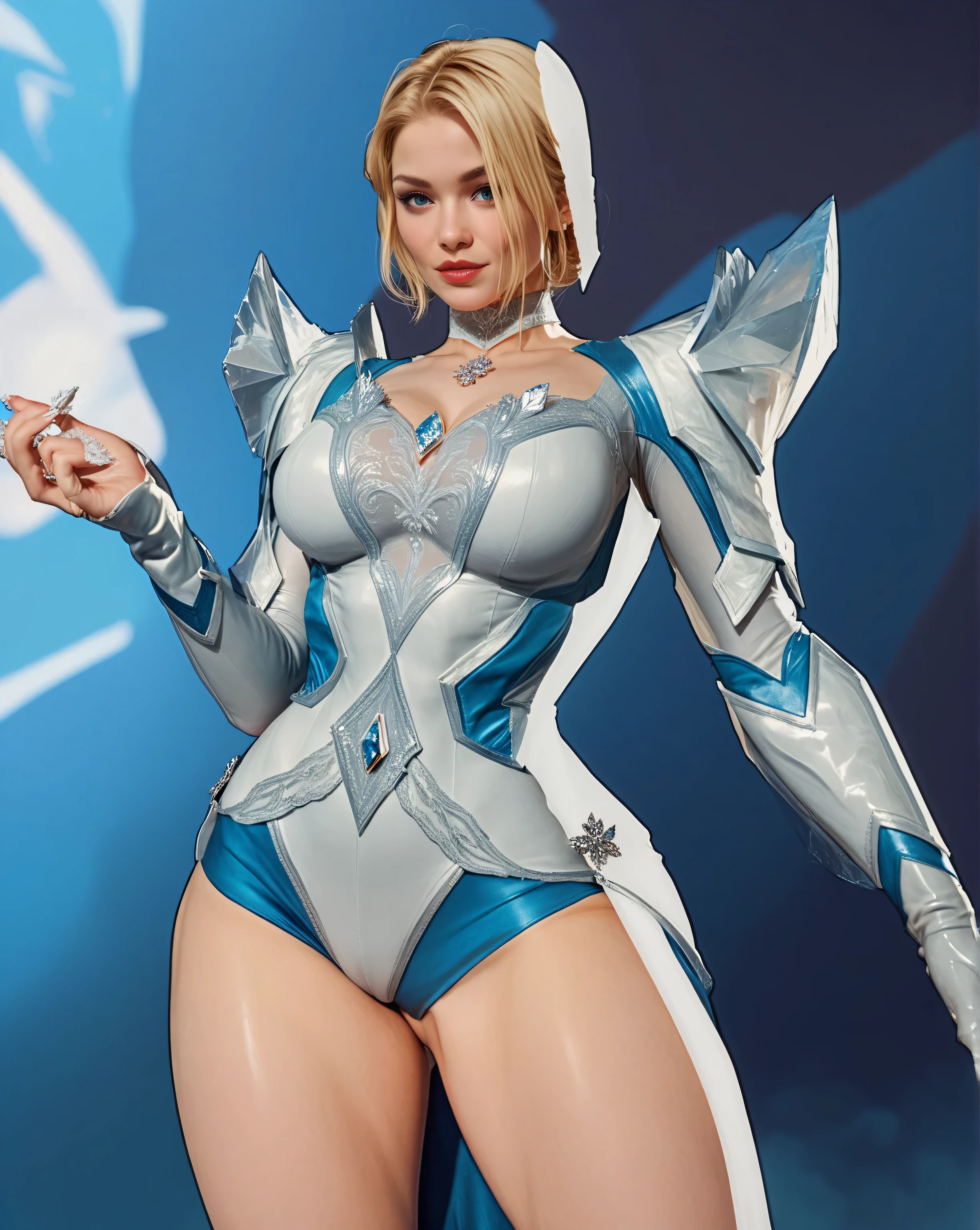 Supergirl, huge , Heavy mecha armor, TRANSPARENT, muscular body, sensual.