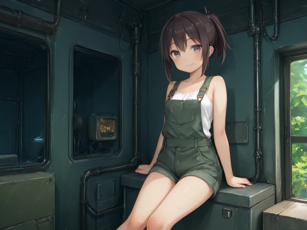 1 girl, sitting, inside a military vehicle, (((short sleeve, military uniform, mini shorts))), ((military vehicle)), arms up, (tied up:1.5), tied up, handcuffed, restrained, (worried:1.5), (blushing:1.5), perfect body, perfect face, perfect eyes, detailed eyes, beautiful eyes, big thighs, detailed face, full body 