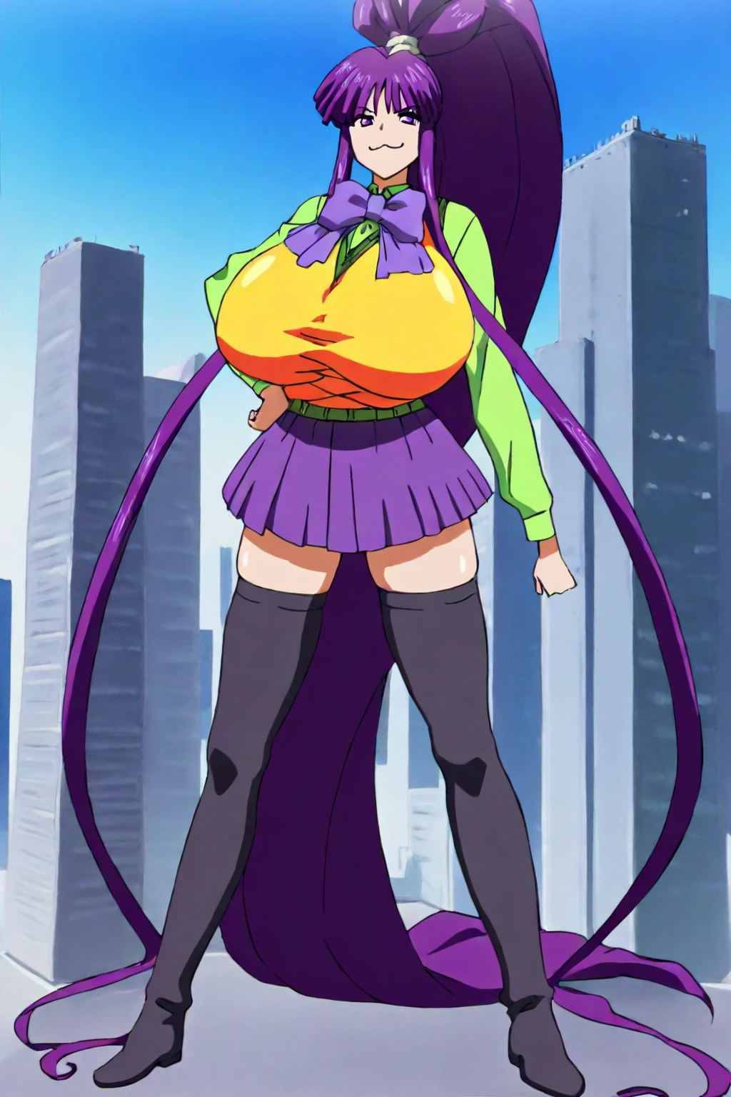 (masterpiece:1.37), best quality, (extremely detailed:1.37), (1girl:1.5), woman, (mature:1.5), (adult:1.5), large breasts, very long hair, (straight hair:1.5), (very dark purple hair:1.5), purple eyes, (extremely detailed eyes:1.37), (furisode:2.0), desperation, (wetting self:1.5), standing, embarrassed, humiliation, blushing, angry, cherry blossoms, garden, (golden hour:1.5), full body