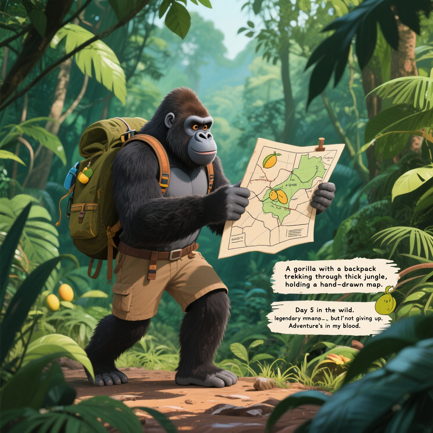 Donkey Kong , art by Sophie Roach , art by Jon Klassen , art by Michael Cho , art by Sophie Roach、sunglasses,camping,gorilla-like