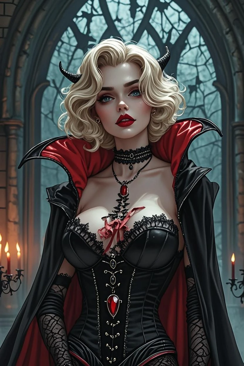 very attractive caucasian 25 year old girl with long platinum blonde hair, a close up of a woman in a vampire costume with bats, gothic fantasy art, ((Big Breasts)), ((HUGE Breasts)), ((PERFECT HANDS)), dark fantasy style art, vampires fantasy, in style of dark fantasy art, female vampire, dark fantasy art, fantasy horror art, beautiful vampire queen, dark fantasy horror art, portrait of a lady vampire, in style of anne stokes, dark fantasy artwork, vampire portrait, beautiful vampire female queen, showing fangs, very realistic