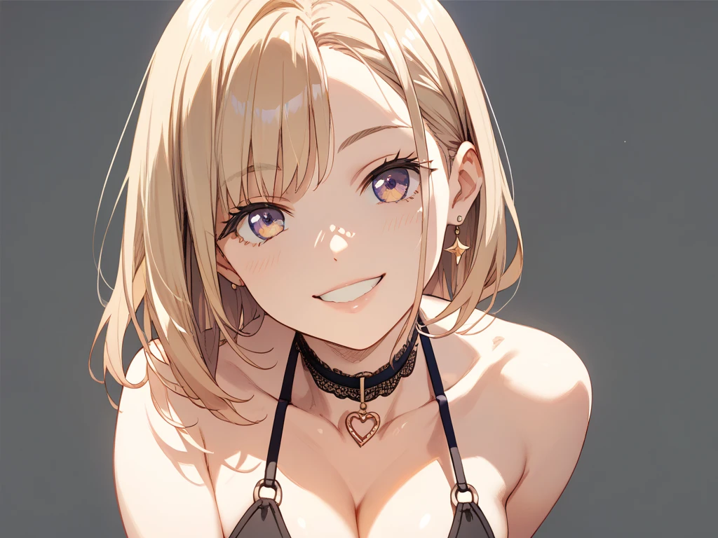 masterpiece, absurdres, best quality, ultra detailed, high Resolution, detailed illustration, extremely beautiful detailed face and eyes, bright colour, 1girl, (loli), cute face, Delicate beautiful face, magenta eyes, cute eyes, sparkling eyes, big eyes, medium breasts, (perky breasts:1.1), (pointy breasts:1.1), medium hips, glamorous body, white skin, smile, BREAK, long bob cut, (blonde hair:0.8), messy hair, detailed hair, shiny hair, BREAK nsfw, tiny ribbon, bikini, at beach, real world, natural lights, perfect lighting,
