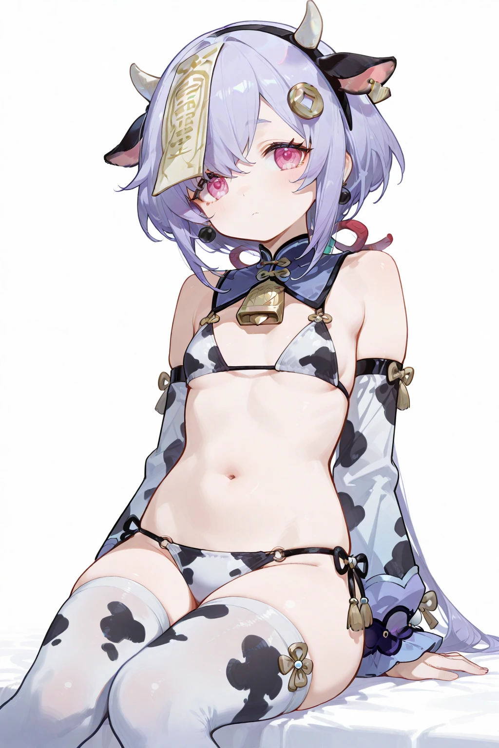 ((One Girl,Transparency,Shiny skin,,White and purple shaggy hair,Slanted Eyes))),
((Huge breasts,Big thighs,Huge ram horns,See through)),
White bodysuit,Big sleeves,first round,Small hat,Black thigh-high boots,Lots of Chucks,
Love scene,Sweating profusely,Large amount of steam,