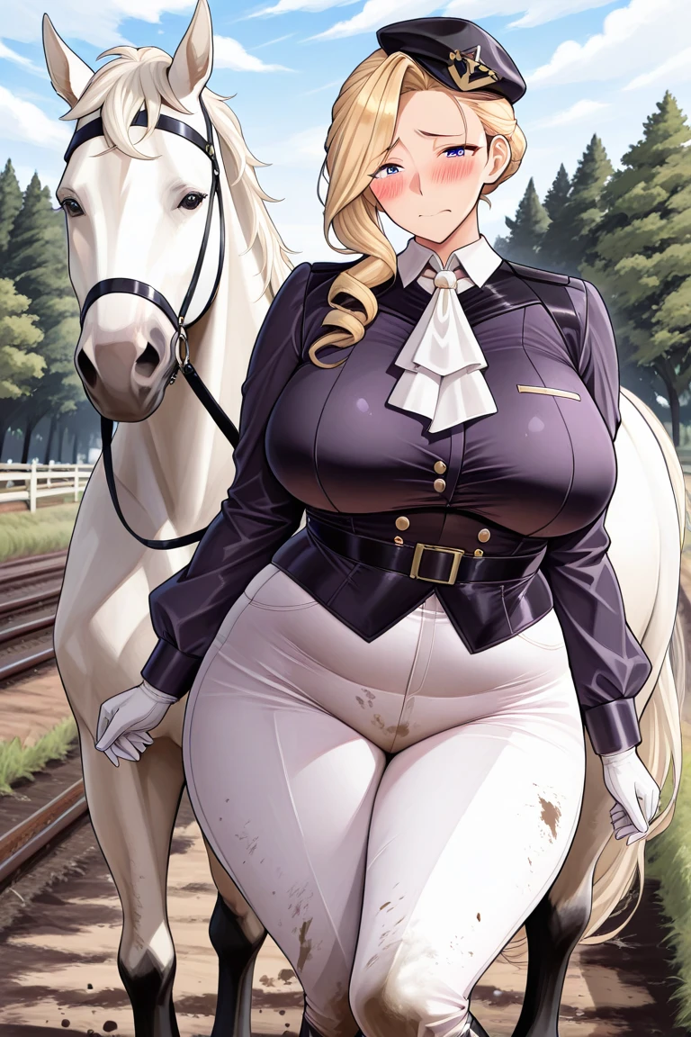 score_9, score_8_up, score_7_up, score_6_up, source_anime, BREAK by ikuchan kaoru, iku, clean color, flat color, ,1girl, horse, animal on human, hellsing, seras, horse cock, outdoors, huge horse cock, horse animal, outdoors, penis awe, penis shock, gigantic penis, kneeling
