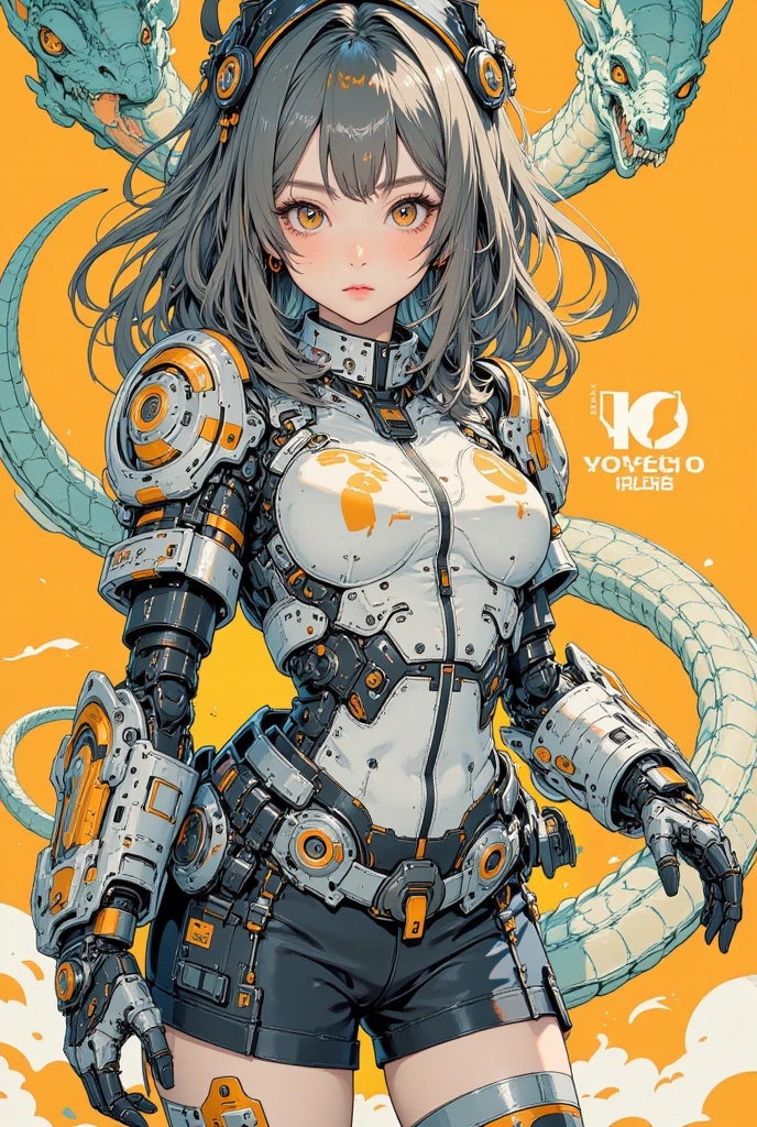 1girl, battleframe, bright eyes, bright hair, happy smile, huge brests, solo, backpack, thick body, cowboy shot, <lora:battleframe-000002:0.6>