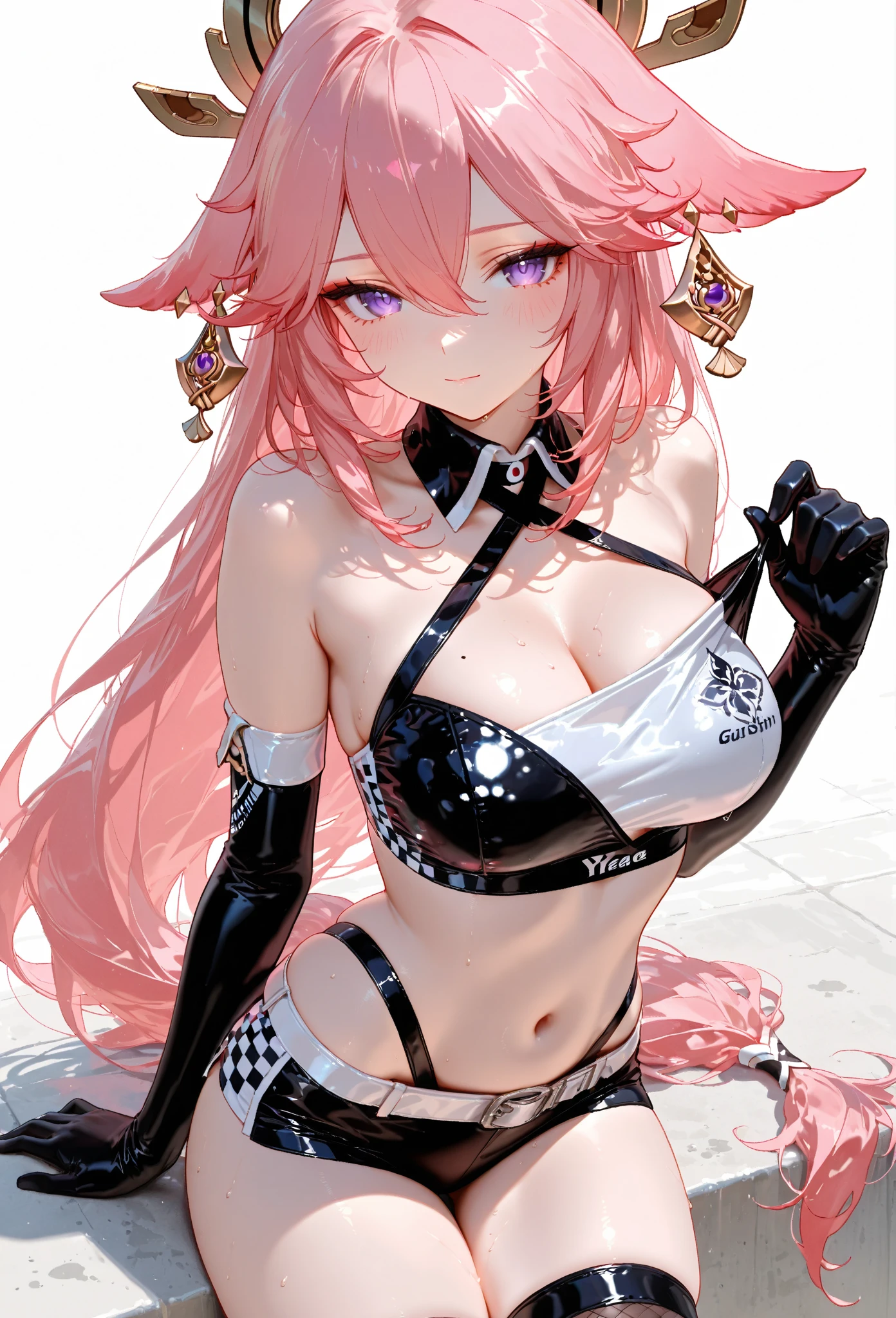 Mulher madura com cauda e orelhas de raposa cor de rosa, long pink hair reaching up to her feet, black long ball dress,(ultra-detalhado), obra-prima, melhor qualidade,(((1 menina))), (belo rosto detalhado),(belos olhos detalhados),(Seios enormes), Curvilinear, quadris largos, coxas grossas, ((matural female))