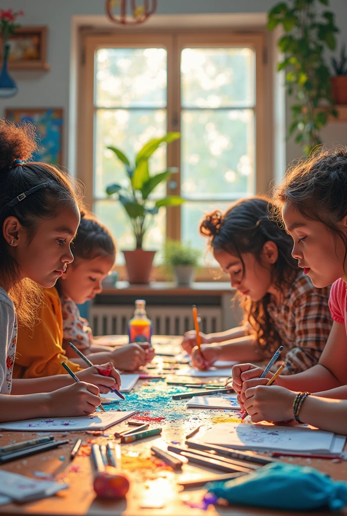An Instagram thumbnail with the concept of an art school for Latino students