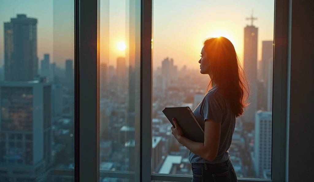 A female physical therapist imagining the future
