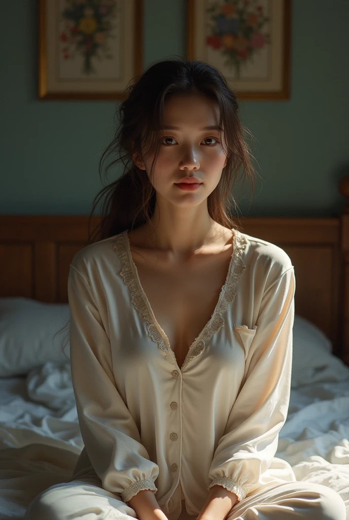 ((best qualtiy)), ((tmasterpiece)), (the detail:1.4),full bodyesbian,hdr(HighDynamicRange),Ray traching,NVIDIA RTX,Hyper-Resolution,Unreal 5,Subsurface scattering、PBR Texture、post-proces、Anisotropy Filtering、depth of fields、maximum definition and sharpness、Many-Layer Textures、Surface coloring、Accurate simulation of light-material interactions、perfectly proportions、rendering by octane、largeaperture、Low ISO、White balance、the rule of thirds、8K raw data、 1 beautiful female figure,Bigchest,see-through shirts,Vaguely convex,Petting the,simplebackground
