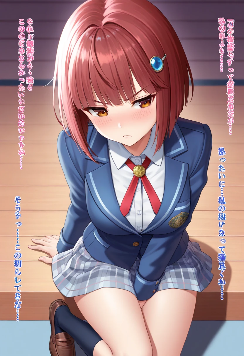 ((masterpiece)),Dynamic Angle, Perfect body、(Exposing your buttocks.、Spread your legs、cover your chest with your hands),(Sailor suit、),Wear tight-fitting clothing, Fits your beautiful body, Large saggy breasts,Sweating all over the body、vapor、Embarrassed face、Swollen nipples、 Yuigahama Yui, short hair, Single hair bun, Pink Hair,