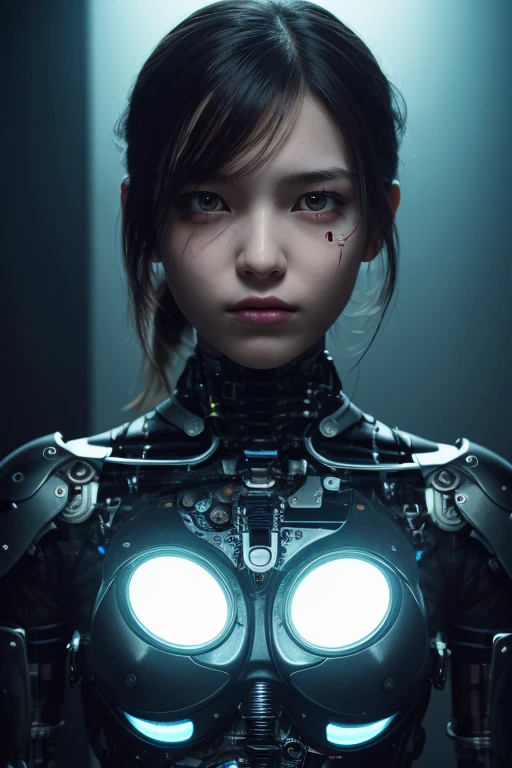 (Skimpy mechanical girl and alien background)、（Mystical expression）、top-quality、​masterpiece、超A high resolution、(Photorealsitic:1.4)、Raw photo、1 girl、glowy skin、(((1 Mechanical Girl)))、（Red Metal Bodysuit）、(Natural alien background to fight aliens)、(Small LED)、((super realistic details))、vertical giant monster background),globalillumination、Shadow、octan render、8K、ultrasharp、Robot background、Colossal 、Raw skin exposed in the cleavage、red metal、Details of complex ornaments、Japan details、highly intricate detail、Realistic light、(Mystical expression),CG Society Trenlow Eyes、Eyes shining towards the camera、Mechanical marginal blood vessels connected to neon detail tubes)、(Wires and cables connecting to the head)、Small LED、,Mechanical thighs、Toostock、（Hands are also made of machines）、robot、future alien、Please wear a mechanical helmet、