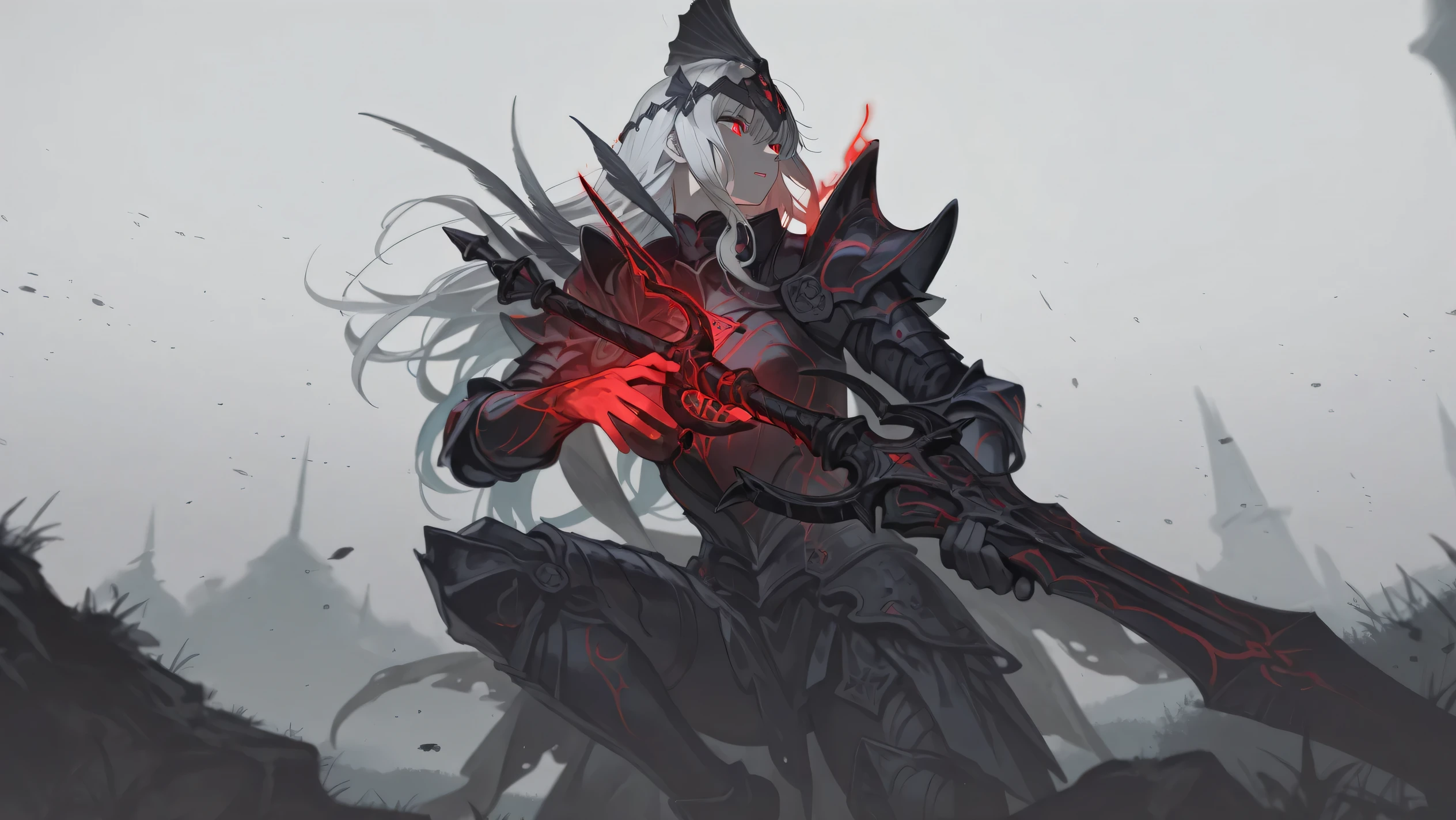Blurred edge lines，Use dull colors，Single full-body standing painting，Red is predominant,redheadwear，Western Dragon Horn，Western Dragon Tail，offcial art，Optimize human body details，clothing details optimization，Ark of Tomorrow，Detail art，tmasterpiece，best qualtiy， A high resolution，best qualtiy，high qulity，Detailed key anime art，Best anime，8K