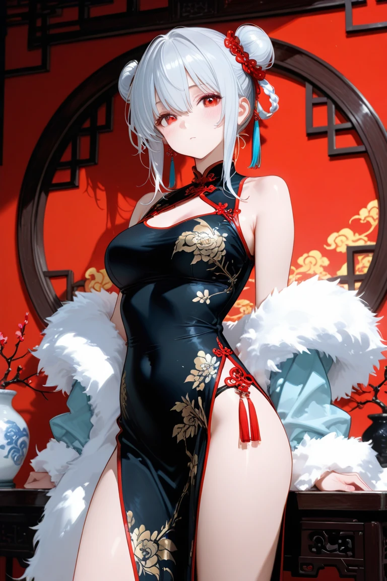 a beauty girl，Mature face，a matural female，Fluffy tail hair，Ultra-loose underwear，clothes slipping off，Anterior convex and posterior，Straight chest，Ruddy complexion，Huge fox tail，nabel，(huge tit)，adventurer，tit，areola of breast，pantiess，(stocklings)，Human Services Group，((illustrated))，split，((Chinese tradition))，(pantiess)，(Prostitutes)，(Raised sexy)
