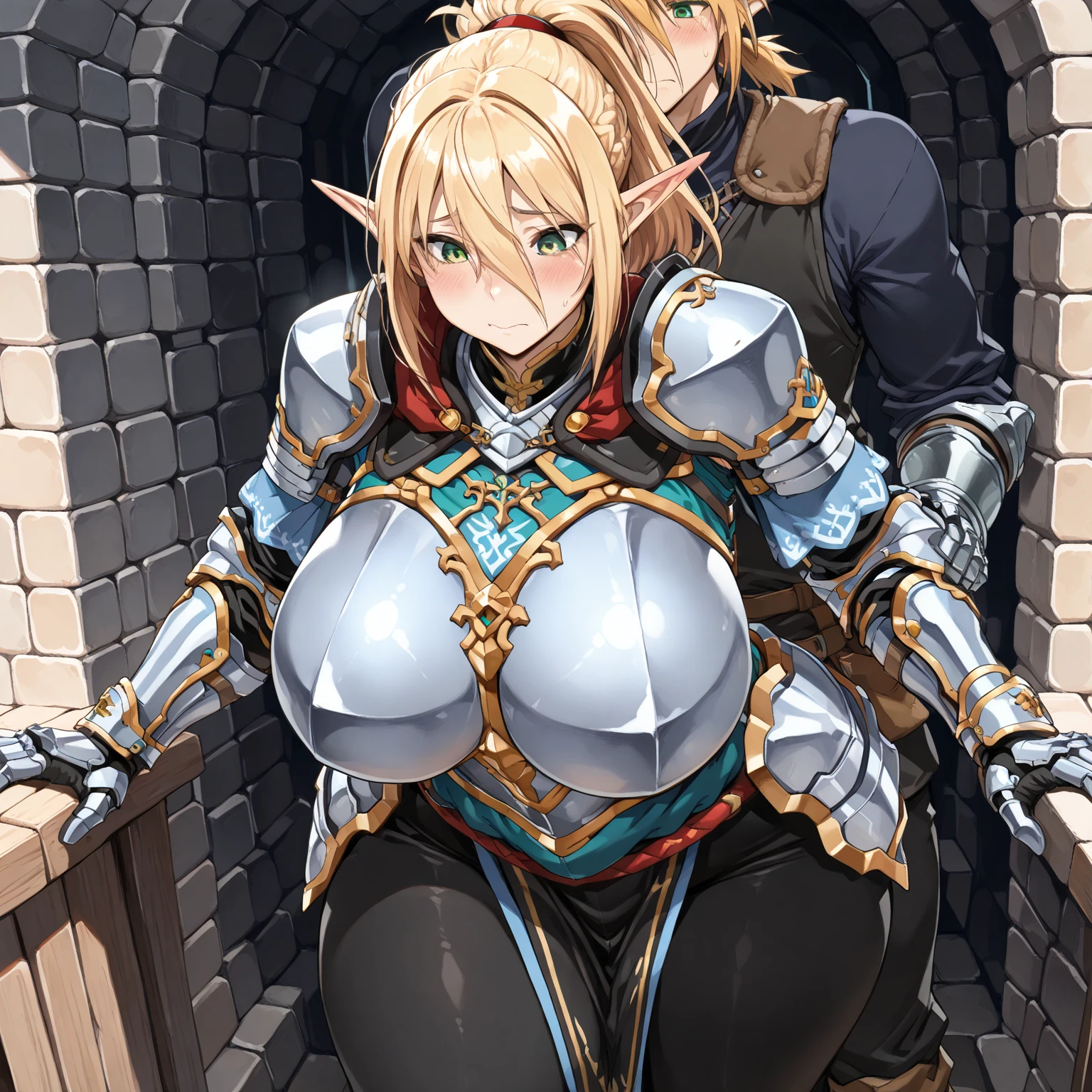nsfw,scanime screencap,official art,black pantyhose,medium breasts, huge nipples,large areolae,short of a person,thin,small areola,gleaming skin,cute face,painful face,castle,high quality,sex with orc,blowjob ,deepthroat,vaginale,sex with 2 orc,sex with multiple orc,spread legs,lying down,from above,(huge cock),((veiny penis)),cum in pussy, excessive cum,,((empty eyes)),,Expressionless, huge breasts,, sara valestein, late12, sara valestein, late12, 1GIRL, 独奏, THIGHHIGHS, BREASTS, CLEAVAGE, SMILE, YELLOW EYES, belt, zettai ryouiki, FULL BODY, LARGE BREASTS