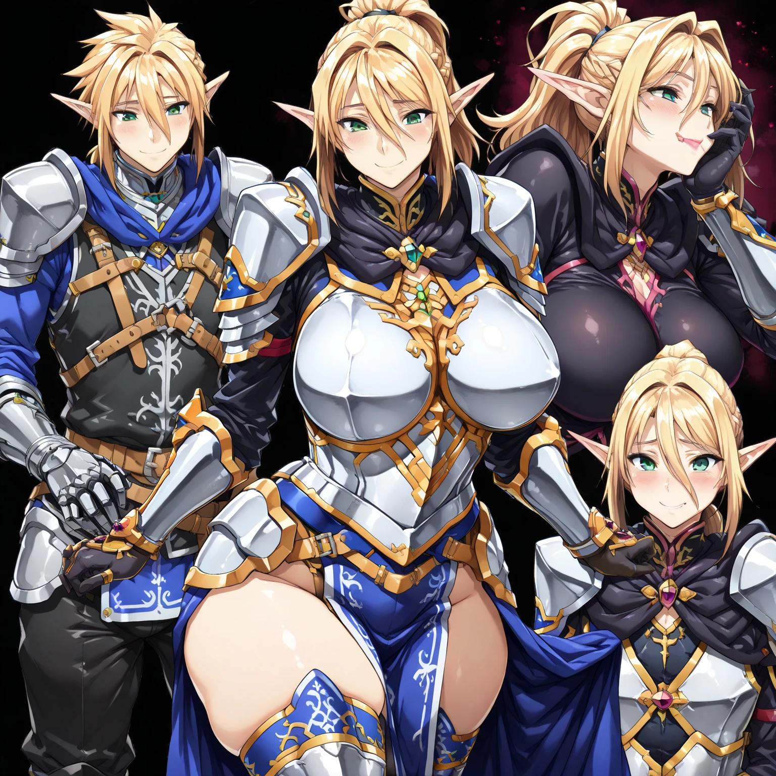 Cut
{nsfw}, (1 mature, muscular female paladin,Age 25,Put your arms behind your head,Gorgeous Paladin Armor,Arm guard,Leg guards),(A female paladin surrounded by three male goblins),(Vicious Goblin in Heat),Outdoor,(weak々Kneel deeply,Surrender),(anger,Are crying:1.2),(Gorgeous Necklace,jewelry, bracelet),Big Breasts,