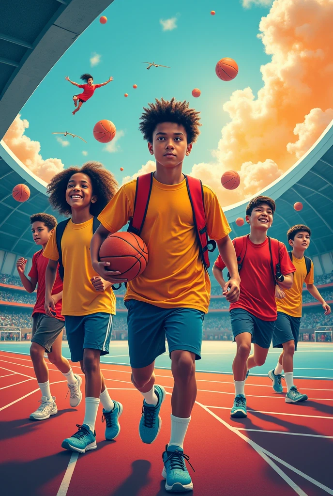 Poster for a new Netflix series about the Olympic children