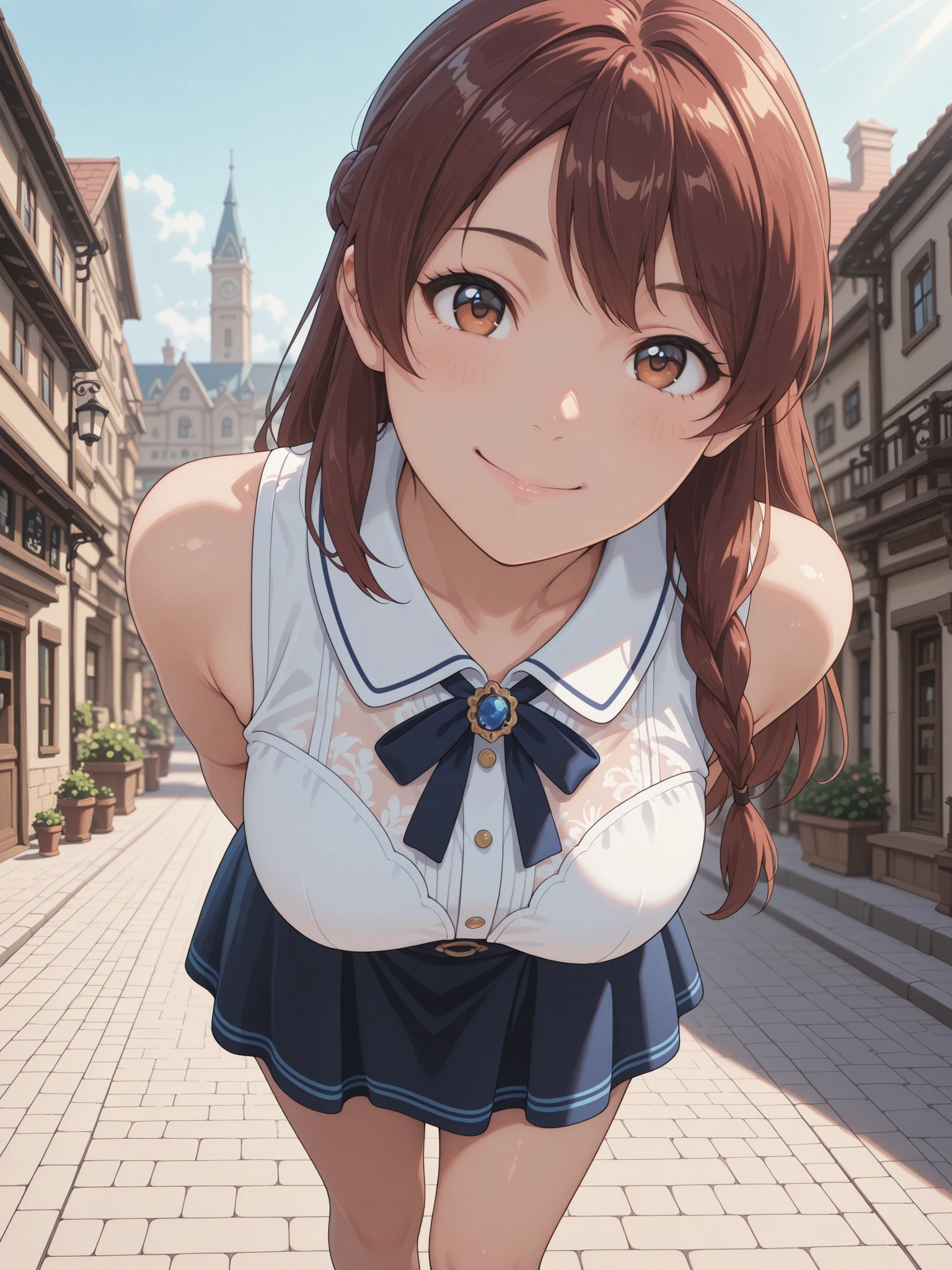 masterpiece, Highest quality, Nico_Yazawa,High resolution, 1 Girl, alone, Brown Hair, short hair, Twin tails、Purple eyes, Cowboy Shot, Frill dress, , Pink Dress, (Cleavage)、(Beautiful thighs)、city, Outdoor, garden, Carrying a red backpack, (randoseru backpack:1.2) Sweaty、Thick thighs、Highest quality、1 boy, hand job,penis、、Big Breasts、Big Breasts、Sweaty、Thick thighs、A lot of semen、Highest quality、4K、ejaculation、1girl, 10years old, loli, cute, grin, naughty smile, flat chest, cute children fashion、Ahegao、In the city、Many passersby are surrounding the girl.、、Thick thighs、projectile cum、foot job、Micro Skirt、Striped underwear