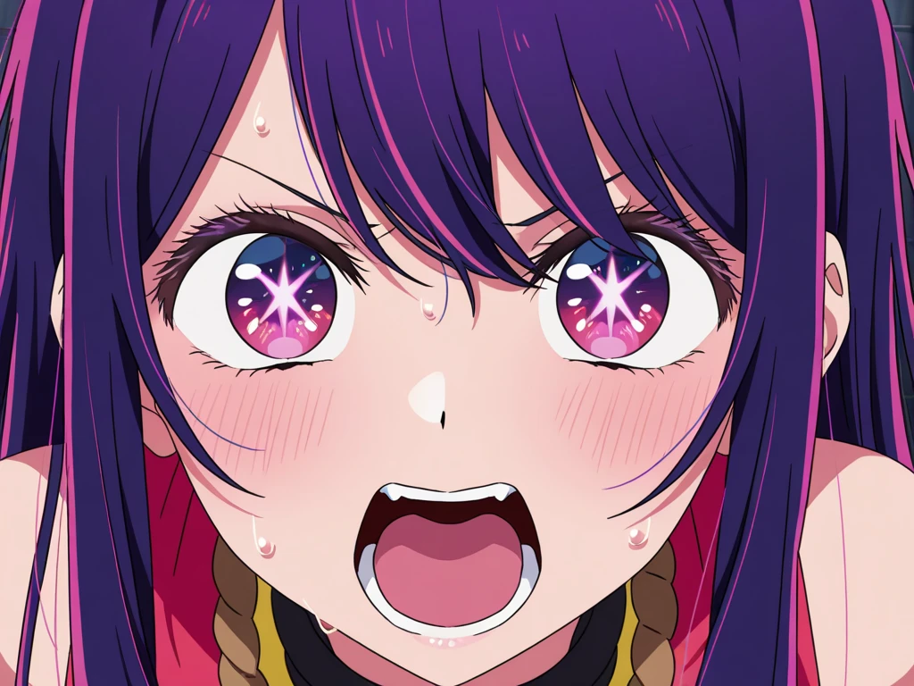 Hentai girl, getting blowjob, cum all over her face, making ahegao face, cute, Anime, hentai covered in cum, boobjob, sucking dick, dick in boob.