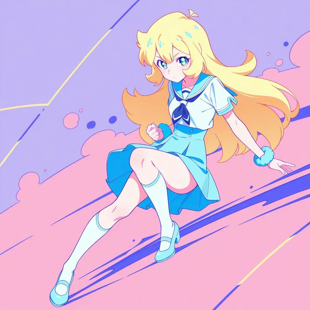 (1girl, Masterpiece, high quality, highly detailed), ((breasts type: wide-set, Wide Set breasts, A significant space between the breasts, more than usual)), (wearing Chunky knit tunic dress), (Winter theme, background: park, Skipping in place, Skipping on the spot, legs alternating in mid-air.),- **Eyes**: Round, dark brown - **Nose**: Small and straight - **Lips**: Full, coral pink - **Hair**: Long, wavy, black - **Skin Tone**: Medium tan with a warm undertone - **Eyebrows**: Medium thickness, gently arched - **Cheekbones**: Soft and rounded - **Chin**: Rounded - **Ears**: Small and close to the head - **Expression**: Confident and determined