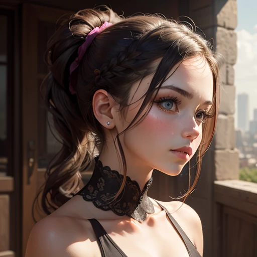 Ultra Detailed Beautiful Girl, with Fierce Lioness, Cinematic, Cinematic Light, Realistic, 3d Rendering, Highly Detailed Face, Highly Detailed, Realistic Appearance, Lifelike, Realistic Girl, Highly Detailed Hair