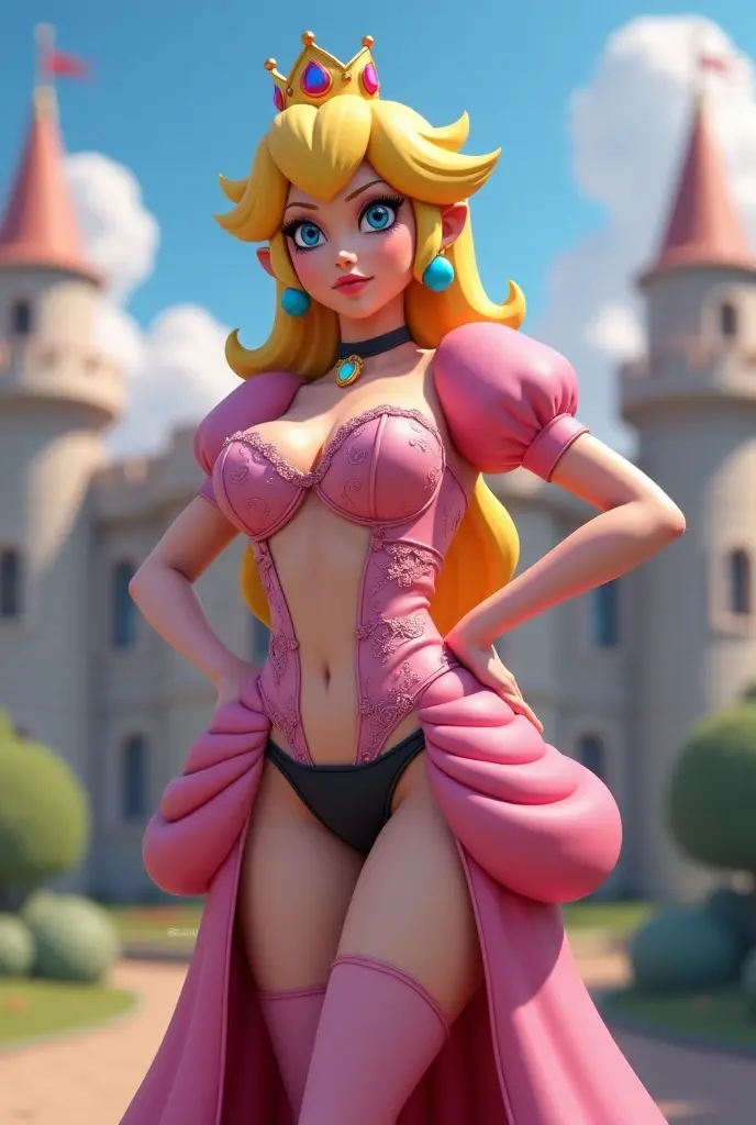 sharp focus, 8k, highres, high quality, high details, anatomically correct, masterpiece, ccurate, Delicate delicate girl [Kiernan Shipka], 21 years old, athletic body, cheerful eyes, thick eyebrows, flushed cheeks, (perfect abs), (small tits), (wide hips), (perfect big ass), full body, wearing a revealing short dress, (perfect legs), looking at the camera, walking down a street, happy, grafffiti