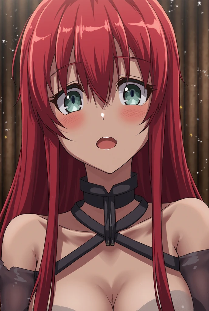 Naked,, very much tears, embarrassed, blushing erotic, ero, 18+,, pov crotch, 1girl,close up, face focus, 1boy,penises, oral, on the bedroom, Irrumation ,fellation , cum mouth, , minet, cum mouth , looking at viewer,frown, naked very long red hair, blue detailed sparkling eyes,