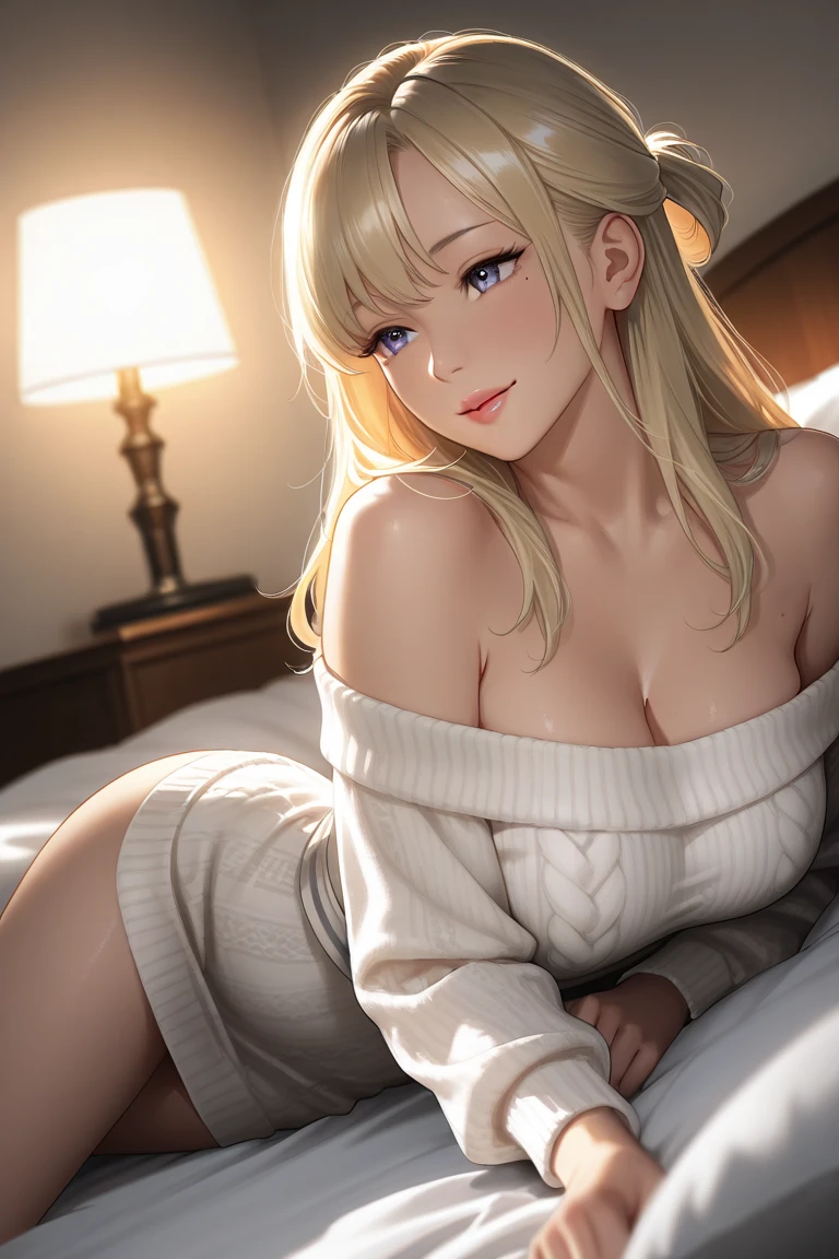M-shaped legs　A sexy　on the beds　age 30s　Beautuful Women