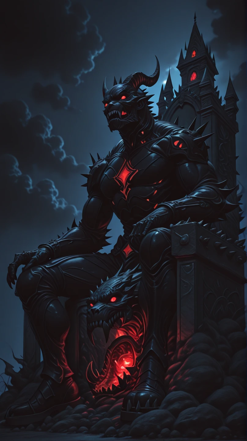 Anime Chess White Large Demon Lord Sunset