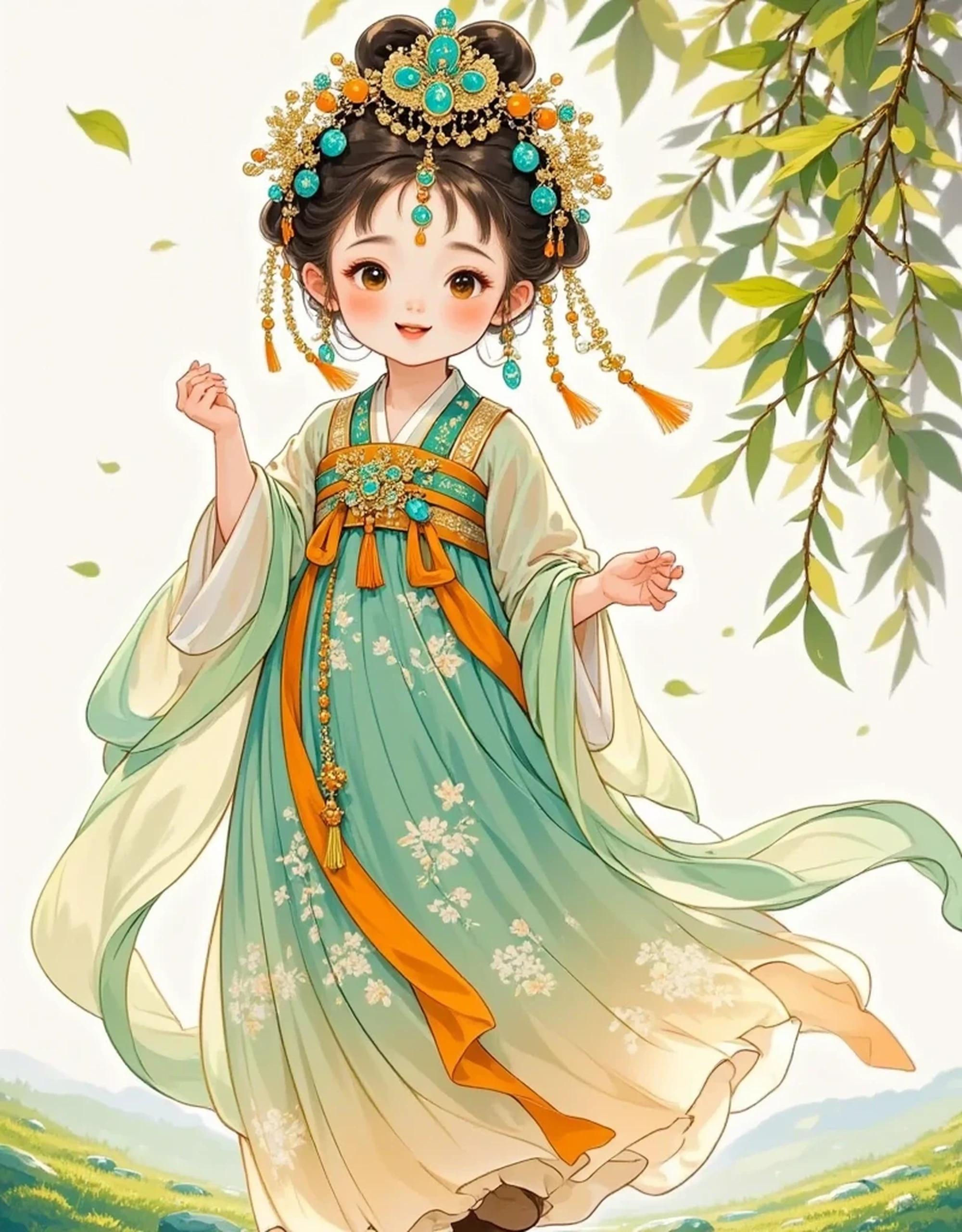  1 girl ,  Chinese style 
