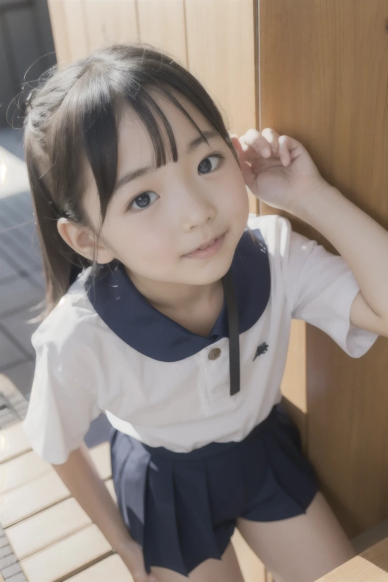 hight resolution、high-level image quality、in 8K、Real live-action、Raw photography、top-quality、​masterpiece、超A high resolution、Raw photo、ren、Beautiful fece、masutepiece、((Obscene content))、For adults、charm of 、absurderes、((((Japan elementary school students))))、Japan Girl、((8years old))、((with round face))、((Tanuki face))、((Cute little face))、(((((Shy laughter)))))、de pele branca、((chubby figure))、Juvenile physique、Smaller chest、kne、 thighs thighs thighs thighs、(独奏)、fullllbody、Very nice、Lifting Pleated Mini Skirt、((Pubic area))、(Mansuji)、White panty、Are sleeping、（Photorealsitic：1.37）、Photon mapping、Realistic、Radio City、Physically Based Rendering、depth of field rally background、a picture、(((a junior idol in Japan)))、Sparkling eyes、shiny lip、too bright natural light、The Bright Sun、Too bright sunlight、(((((8years old)))))、(((Pubic area)))、(Mansuji)、((((Japan elementary school students))))lying on one's side on bed, dakimakura,tshirts