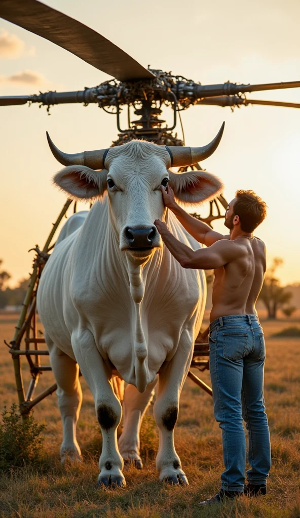 Create a young farmer, who is currently in the stable with his cows