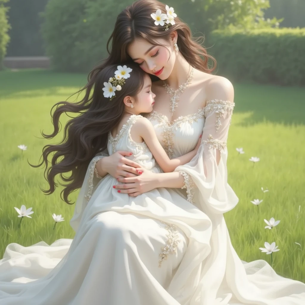 (64 mil, Foto RAW, melhor qualidade, obra-prima: 1.2), ultra-detalhado, arte formal, renderizado: 1.37, foto na parte superior do corpo, ((UmHomem ))),de meia idad ,cabelo ,slightly grey standing, Carefully holding a cute newborn baby, Both appear to be floating in the clouds in the sky.,They're both smiling happily, cercados por uma aura de tranquilidade e serenidade., The scenery is of a stunning place r, cheio de paz e harmonia, conveying a feeling of love and connection between men ) e o (baby),belo, (,sorrindo e ele sorri, standing up pose,Butterflies and birds),detalhes,Rosas,flor),detalhes