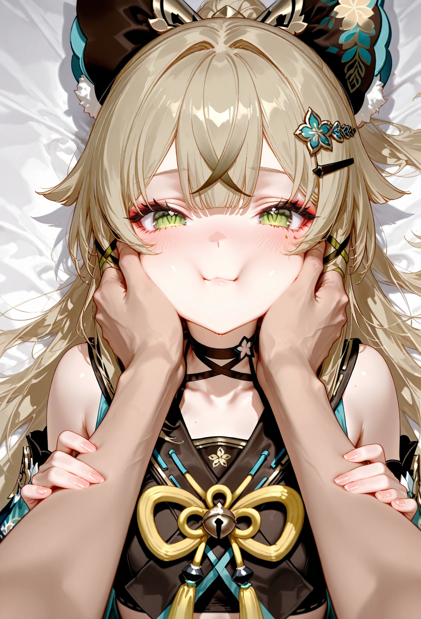 8k, 4k, of the highest quality, high resolution: 1.2), (maestro, realist, Photoreal: 1.4), 1 woman, Big sister atmosphere.、beautiful face, she has a bright smile、Lipin's bright eyes, viewer, White skin, White skin: 1.5), come to an end, Big, Big, by rubio、headband bangs, , YOUNG, s sack view、Big ass、super breasts、copa h、lower hair、back view、exposed nipples、T-back that digs into your butt、wear white thong、emphasize the buttocks、white collar thong、cute long hairstyle、Wear high heel boots、A woman standing in front of a giant robot、There'A giant robot standing in the background.、A female robot companion is at your side..、she'it's in the hangar、using an arm cover、I'm not bringing anything、only Underwear、naked、Have an assault rifle、Hold an assault rifle