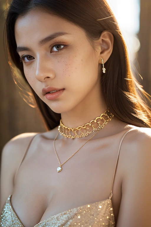(Photorealistic, 32k, RAW photo, best quality:1.4), (masterpiece:1.3), (ultra high resolution, ultra realistic, highly detailed, golden ratio, ultra detailed), 1 beautiful woman, natural makeup, intricate cloth texture, finely detailed hair texture, beautiful full-body, perfect female form, anatomically accurate, highly detailed face and skin, (elegant hands), (realistic skin), (beautiful pale skin:1.1), (upper body, extreme close-up:1.8), (Oversized Breasts, generous cleavage1.3), (Wearing white Slip Dress:1.5), (Earrings, Pendant),
BREAK,
realistic eyes, captivating detailed eyes, symmetric eyes, light brown eyes, double eyelids, thin eyebrows, (glossy lips:1.4), (face waiting for kiss, blush:1.3),
BREAK,
((short bob cut, dark brown hair, bangs:1.2)), (Moonlit night, terrace:1.3)