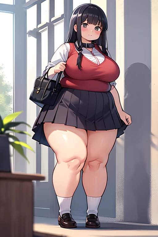 An overweight adult woman wearing a diaper and looking surprised
