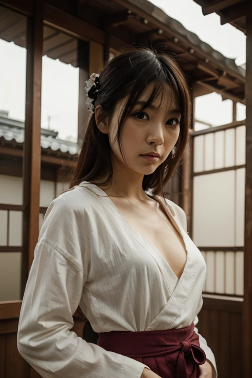 ((best quality)), ((Masterpiece)), (details), perfect face, Kamisato Ayaka from Genshin impact,I have money,fan dance,beautiful,Light mist,Diffuse light,