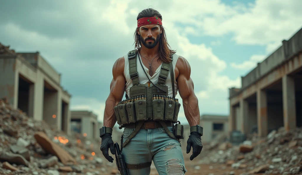 40 years old man + tattooed + bearded + navy seal team + american army + fighting at the sea + dark sky + cinematographic light + Sony AX4000 + maximum quality + lightroom + incredible details + ultrarealistic + 16k + real life + photography --auto --s2